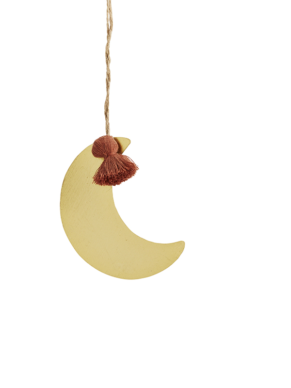 Lune en laiton à suspendre objet décoration tendance madame stolz noel chambre enfant mystique