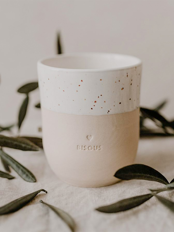 Tasse eulenschnitt bisous mug mantra boutique en ligne tendance
