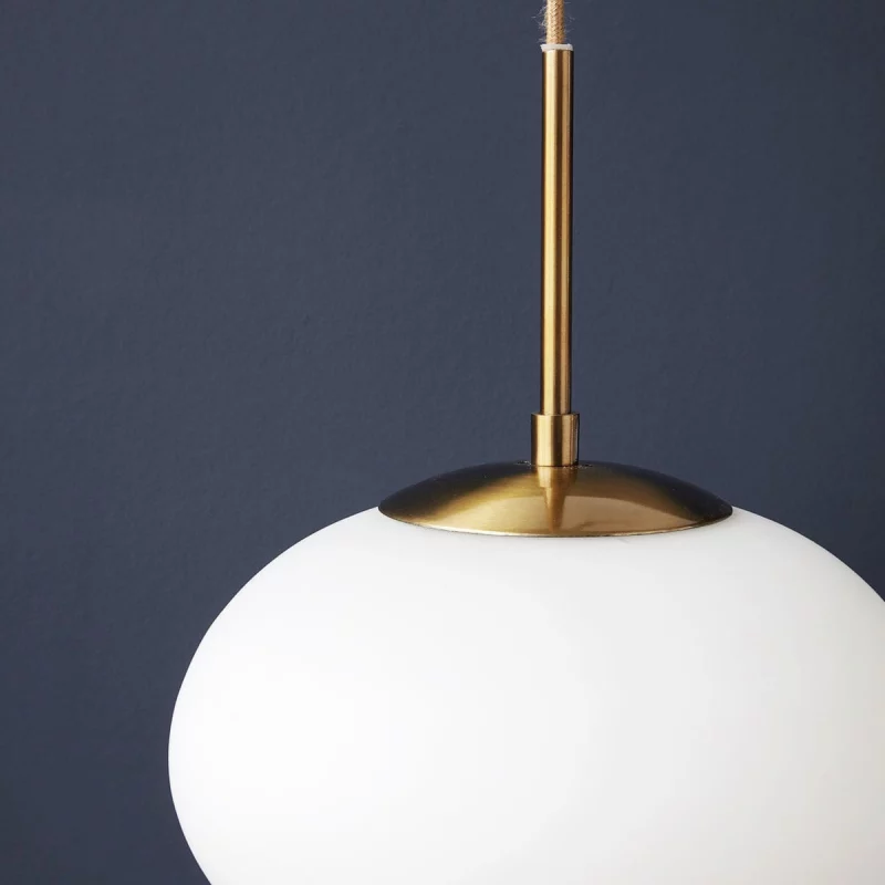 Lampe suspension globe blanc mat