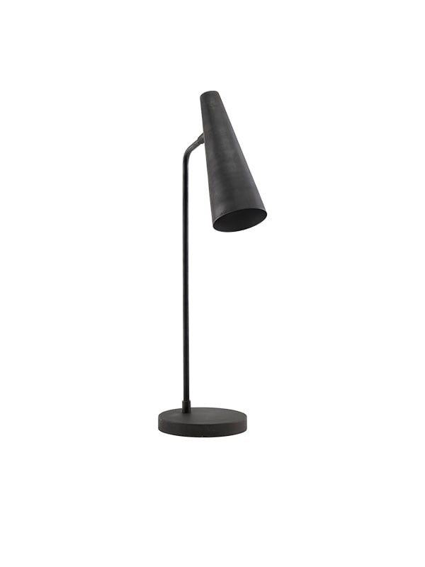 Lampe de table en laiton noir mat